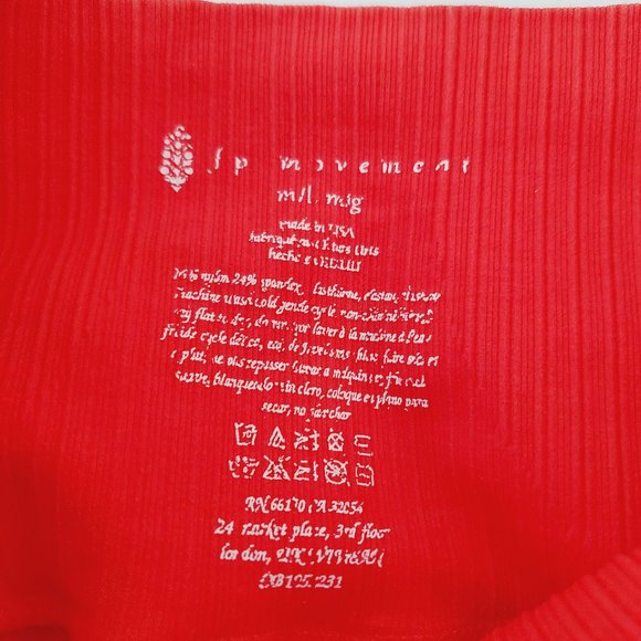 FREE PEOPLE Movement High Rise Orange Red Shanti Yoga Leggings - Picture 7 of 11